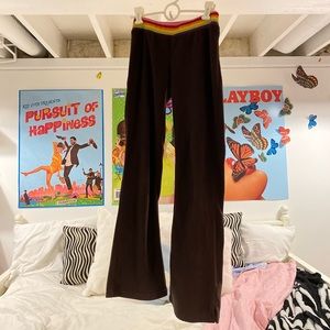 Brown flare yoga pants